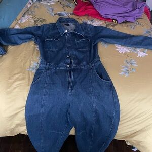 ASOS Denim Jumpsuit in Blue